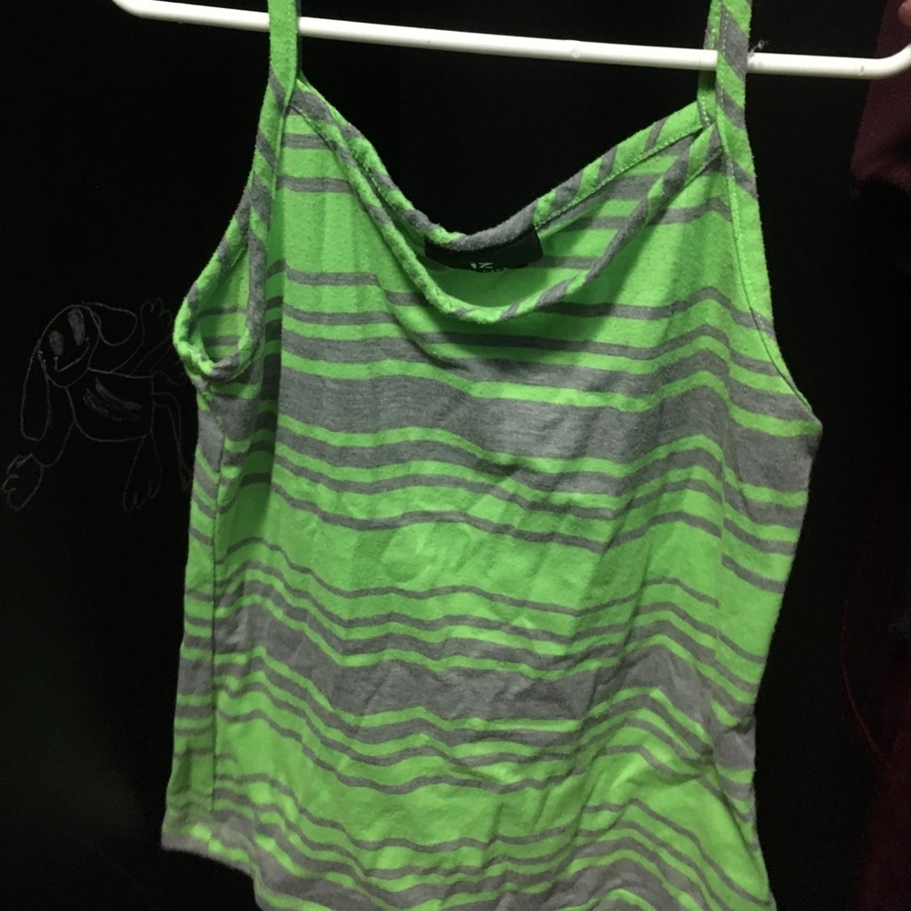 Grey And Green Tank Top